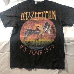 Led Zeppelin 1975 wourld tour fan merch shirt LRG